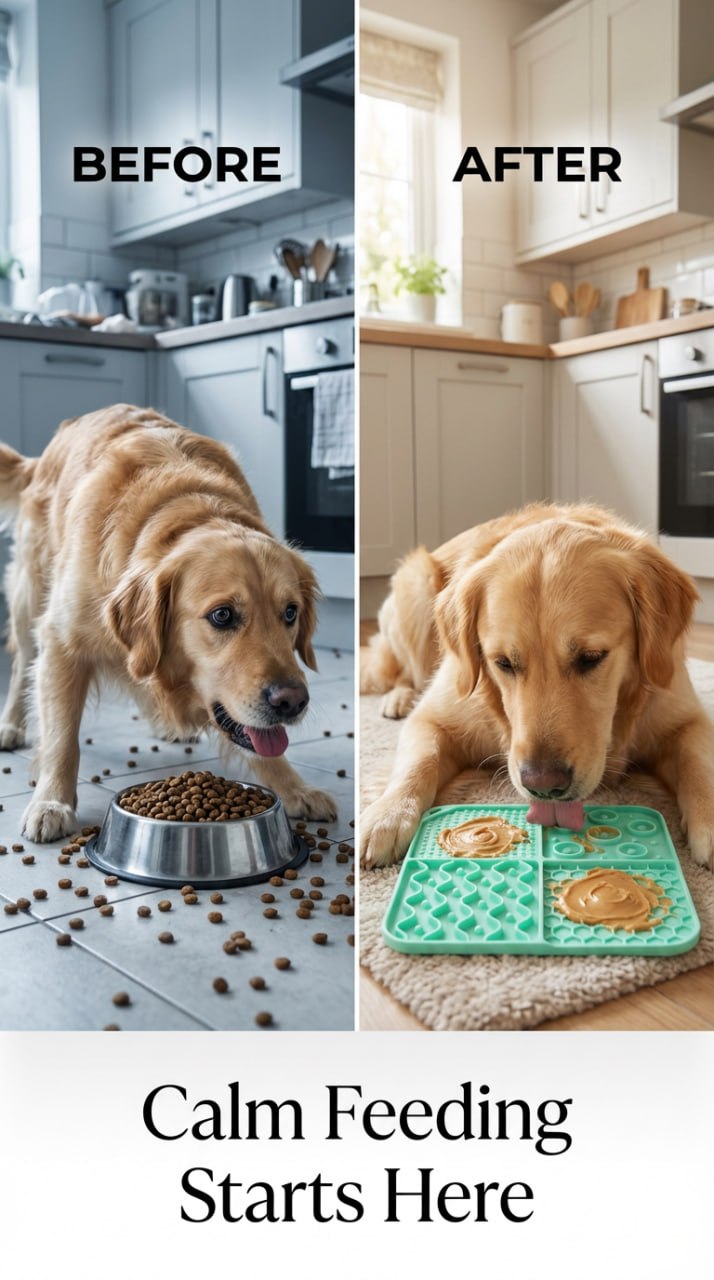 Dog using PAXA Calm Mat — calm before departure